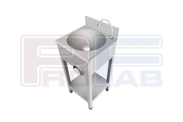 Stainless Steel Knee Operated Hand Wash Sink with Stand